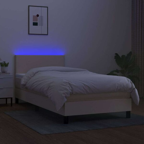 Modern LED-es Ágy - Szövet - 90x200 cm