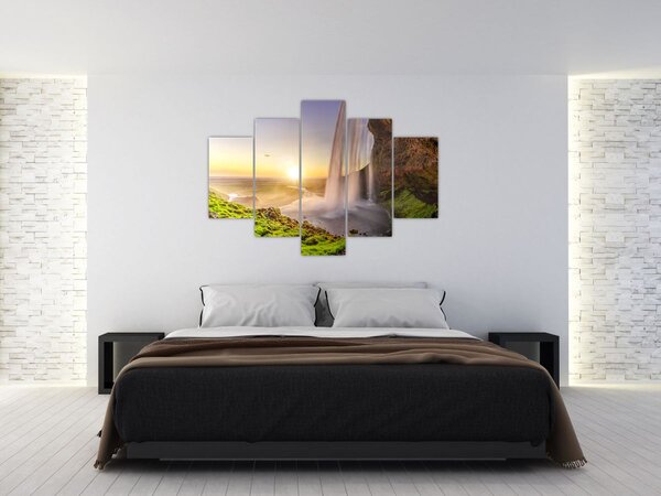 Kép - Seljalandsfoss a barlang mögül (150x105 cm)