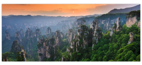 Kép - Zhangjiajie Nemzeti Erdei Park (120x50 cm)