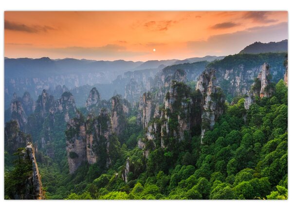 Kép - Zhangjiajie Nemzeti Erdei Park (90x60 cm)