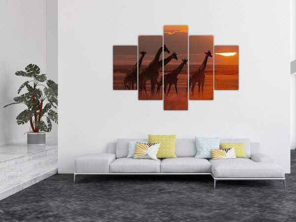 Kép - Zsiráfok az afrikai szavannán (150x105 cm)