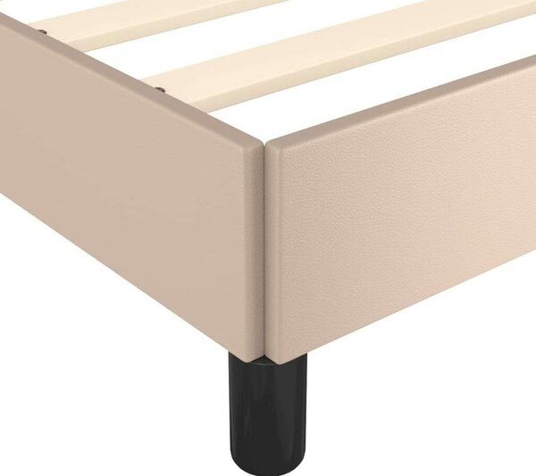 VidaXL cappuccino színű műbőr ágykeret 200x200 cm