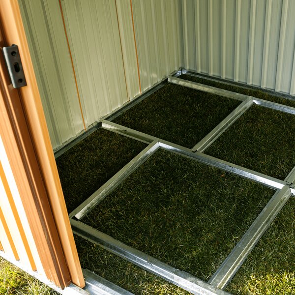 KONDELA Pléh kerti szerszámos ház, világosbarna/sötétbarna, 2,6x2m, HAMAL TYP 2