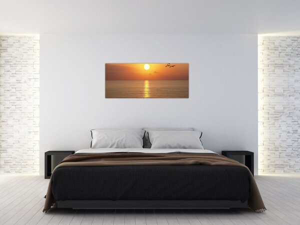 Kép - Naplemente az óceán felett (120x50 cm)
