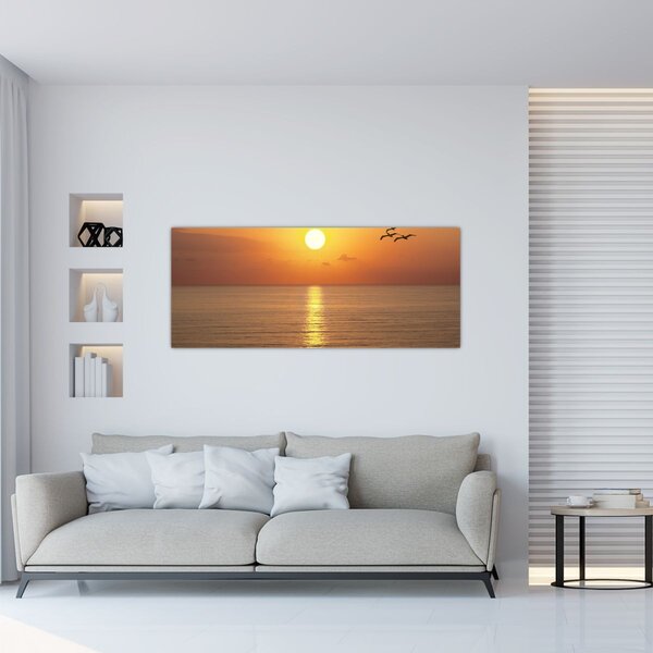 Kép - Naplemente az óceán felett (120x50 cm)