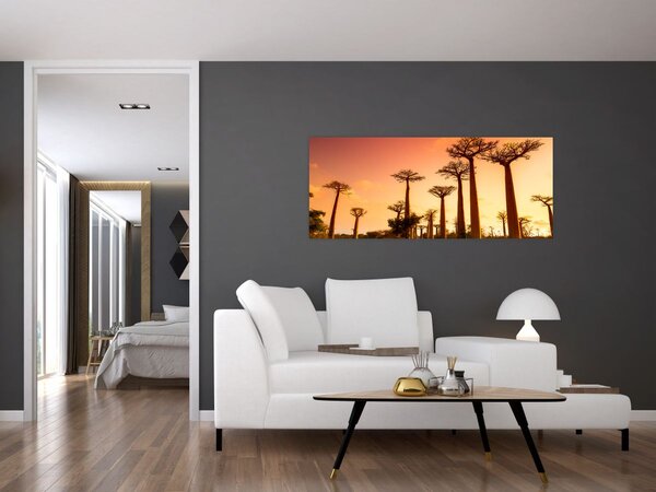 Kép - Naplemente a Baobab Alley-ben (120x50 cm)