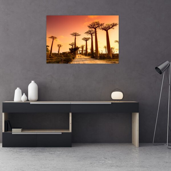Kép - Naplemente a Baobab Alley-ben (90x60 cm)