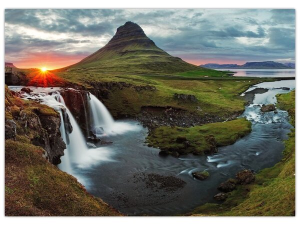 Kép - Kirkjufell naplementében (70x50 cm)