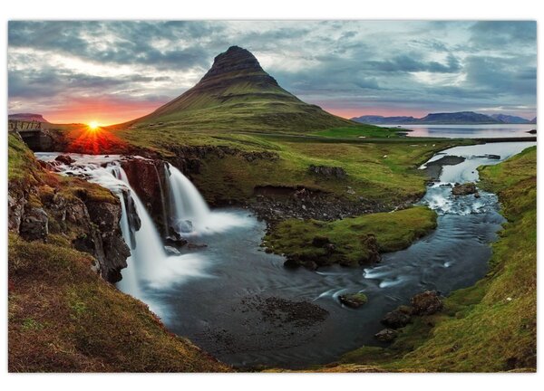 Kép - Kirkjufell naplementében (90x60 cm)