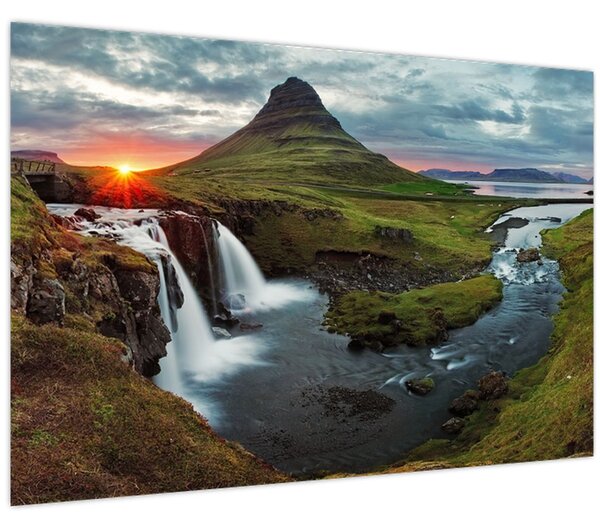 Kép - Kirkjufell naplementében (90x60 cm)