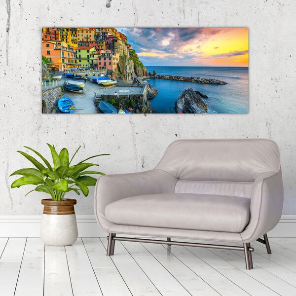 Kép - Mediterrán falu (120x50 cm)
