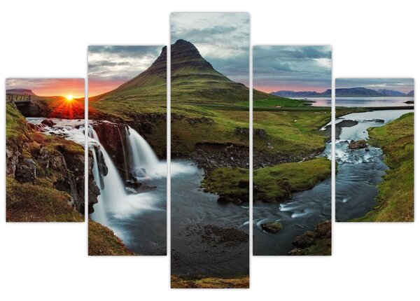Kép - Kirkjufell naplementében (150x105 cm)