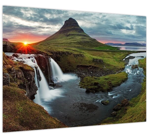 Kép - Kirkjufell naplementében (70x50 cm)