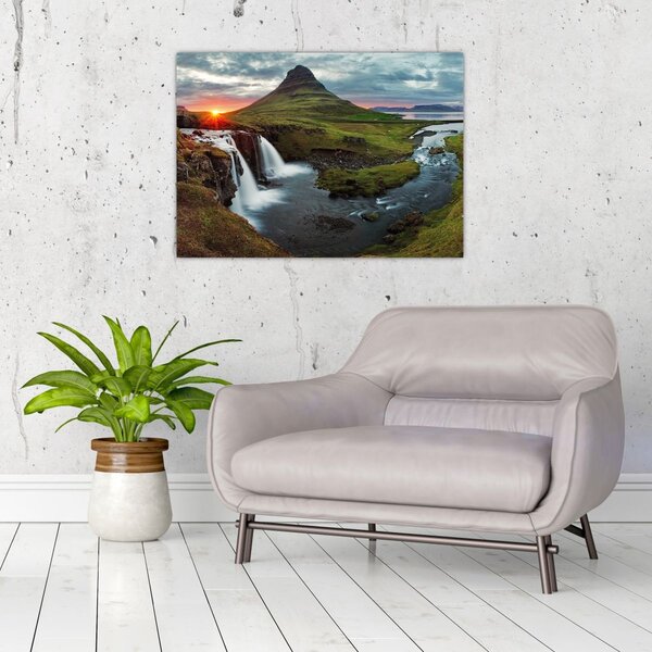 Kép - Kirkjufell naplementében (70x50 cm)