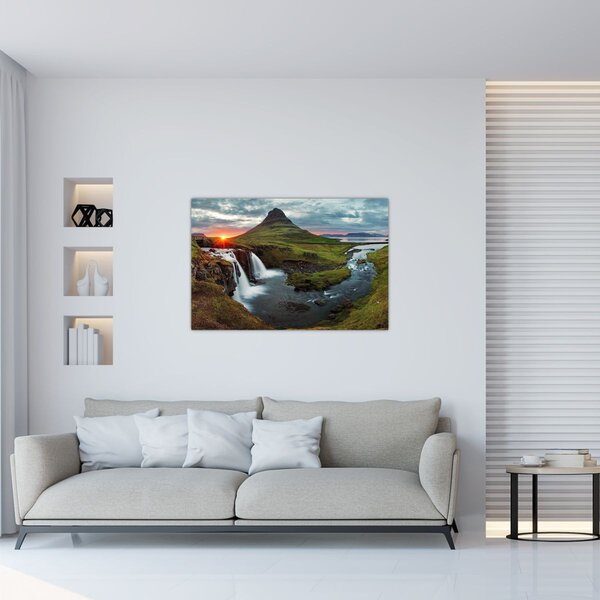 Kép - Kirkjufell naplementében (90x60 cm)