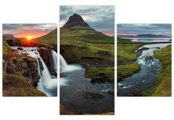 Kép - Kirkjufell naplementében (90x60 cm)