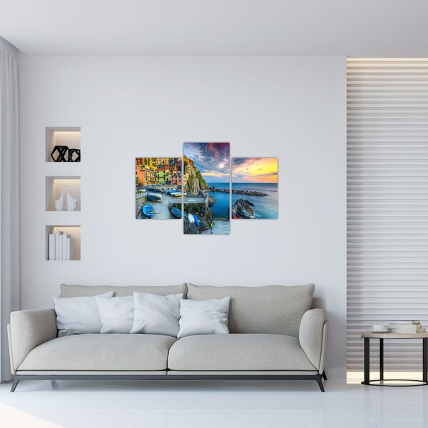 Kép - Mediterrán falu (90x60 cm)