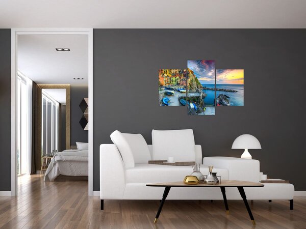 Kép - Mediterrán falu (90x60 cm)