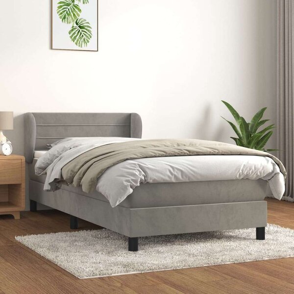 VidaXL Bársony Ágy Matraccal - 90x200 cm