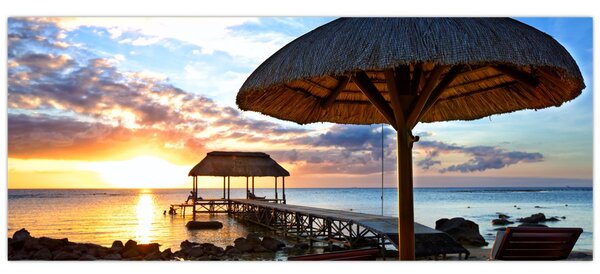 Kép - Naplemente Mauritiuson (120x50 cm)