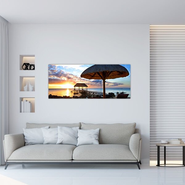 Kép - Naplemente Mauritiuson (120x50 cm)