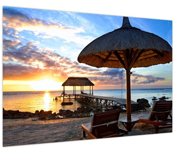 Kép - Naplemente Mauritiuson (90x60 cm)