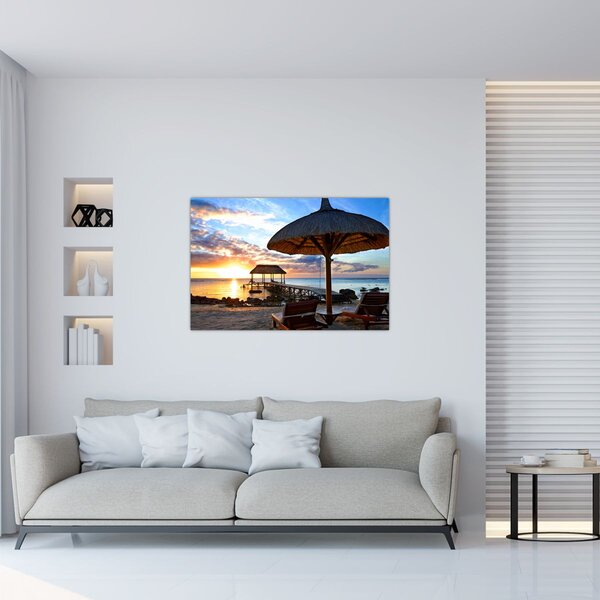 Kép - Naplemente Mauritiuson (90x60 cm)