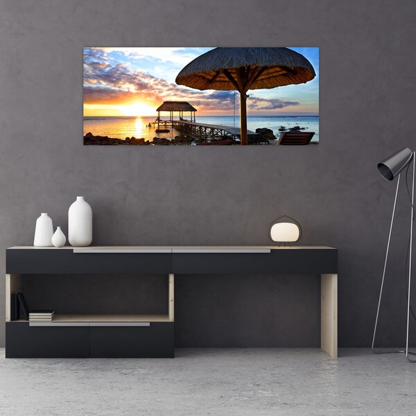 Kép - Naplemente Mauritiuson (120x50 cm)