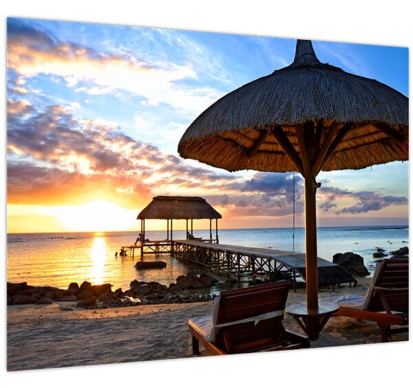 Kép - Naplemente Mauritiuson (70x50 cm)