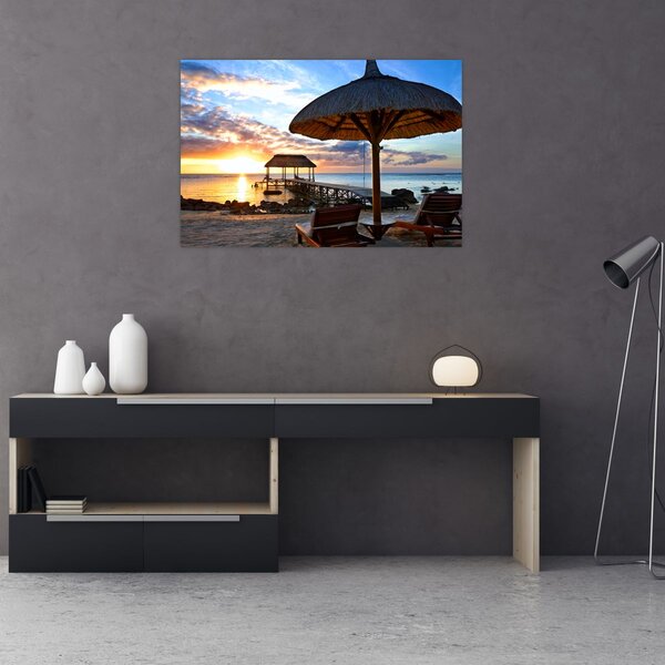Kép - Naplemente Mauritiuson (90x60 cm)