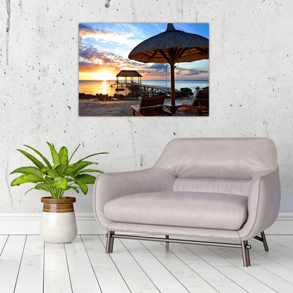 Kép - Naplemente Mauritiuson (70x50 cm)