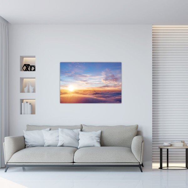 Kép - Naplemente a felhők felett (90x60 cm)