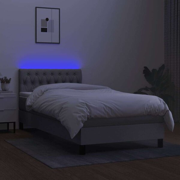LED-es Ágy - Rugós Matraccal - 100x200 cm