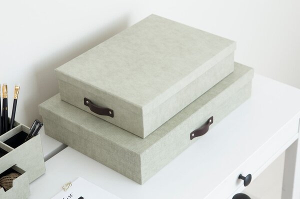 Oskar bézs tárolódoboz - Bigso Box of Sweden