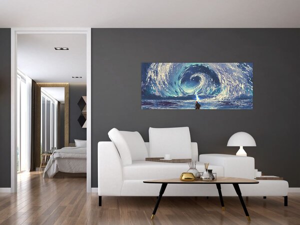 Kép - Illusztráció egy lándzsás fiúról (120x50 cm)