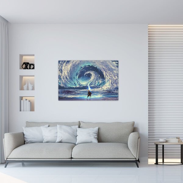 Kép - Illusztráció egy lándzsás fiúról (90x60 cm)