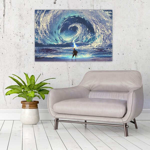 Kép - Illusztráció egy lándzsás fiúról (90x60 cm)