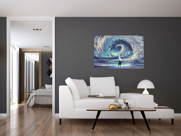 Kép - Illusztráció egy lándzsás fiúról (90x60 cm)