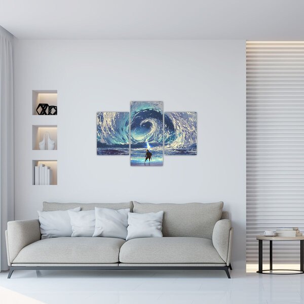 Kép - Illusztráció egy lándzsás fiúról (90x60 cm)