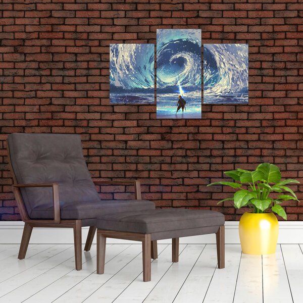 Kép - Illusztráció egy lándzsás fiúról (90x60 cm)