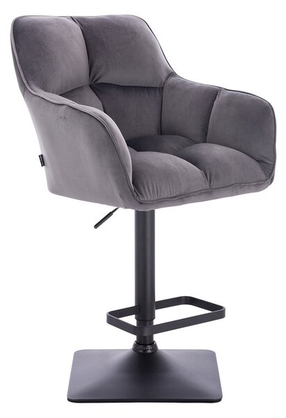 HR550KW Grafit modern velúr szék fekete lábbal