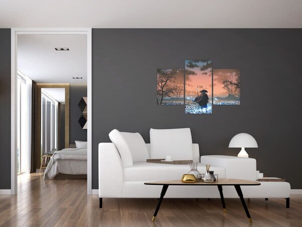 Kép - Egy harcos illusztrációja (90x60 cm)