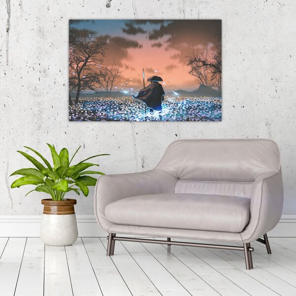 Kép - Egy harcos illusztrációja (90x60 cm)