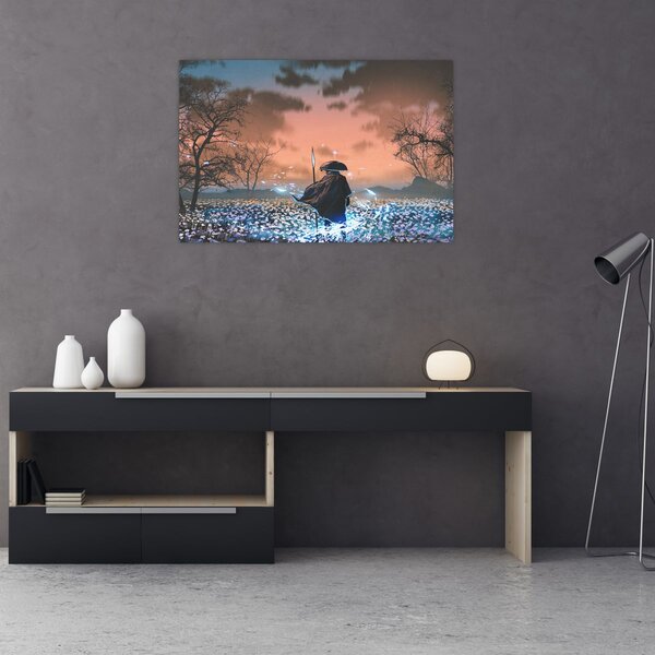 Kép - Egy harcos illusztrációja (90x60 cm)