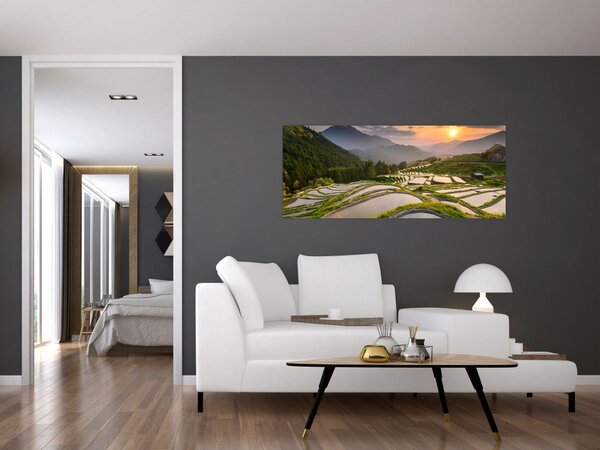 Kép - Rizsteraszok (120x50 cm)