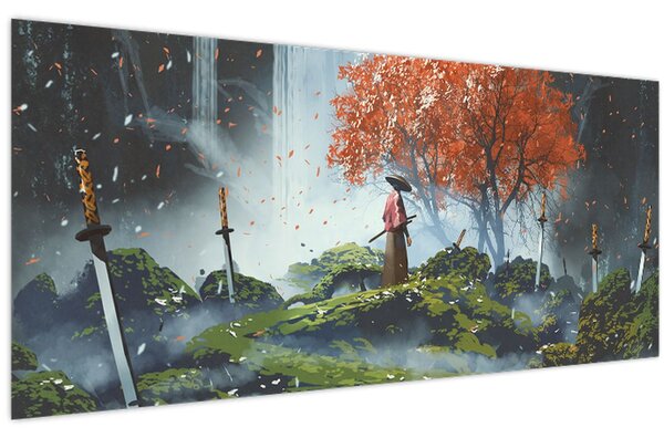 Kép - A kardok kertjének illusztrációja (120x50 cm)