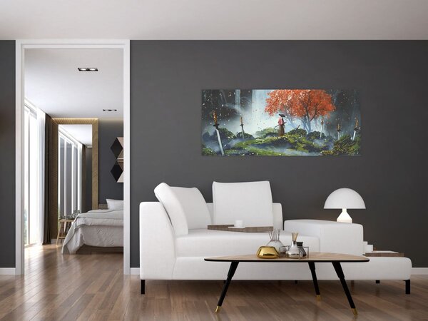 Kép - A kardok kertjének illusztrációja (120x50 cm)