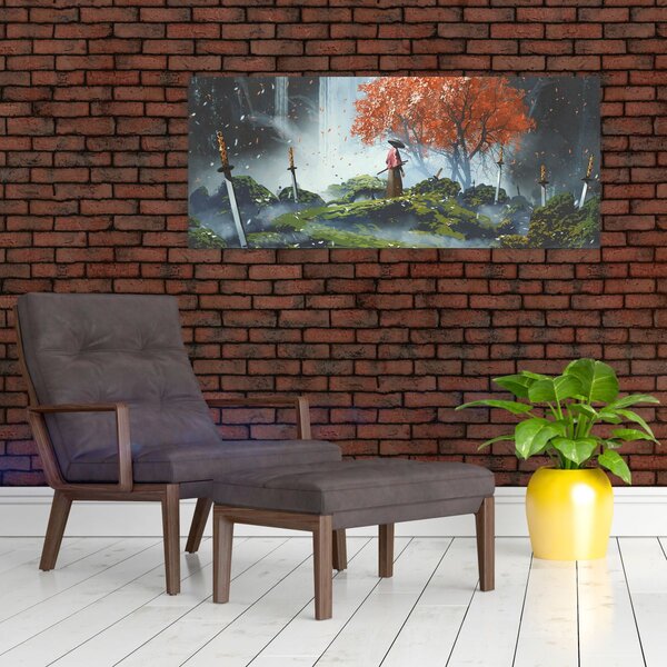 Kép - A kardok kertjének illusztrációja (120x50 cm)