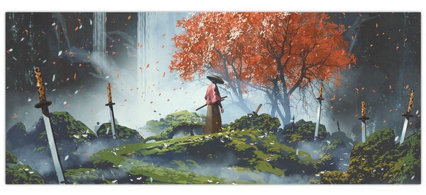 Kép - A kardok kertjének illusztrációja (120x50 cm)