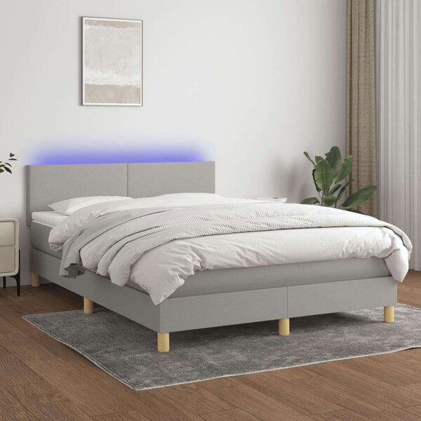 VIDAXL LED-es Rugós Ágy - 140x200 cm